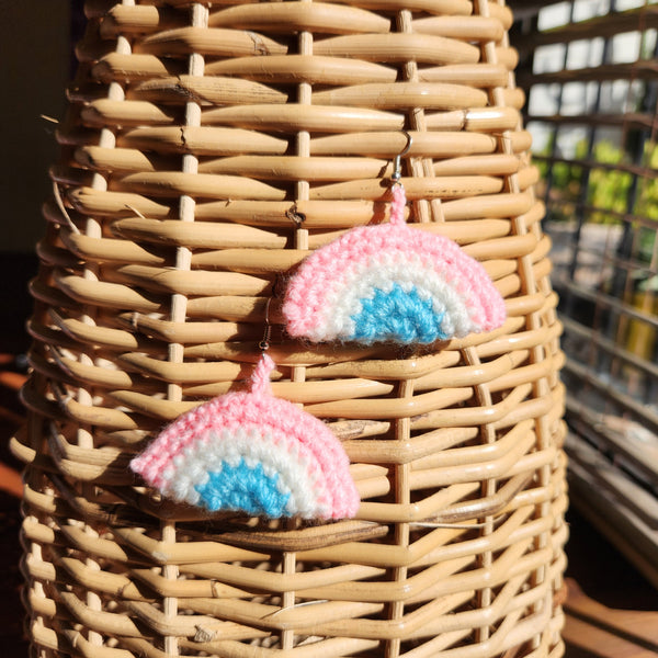 Rainbow Crochet Earrings