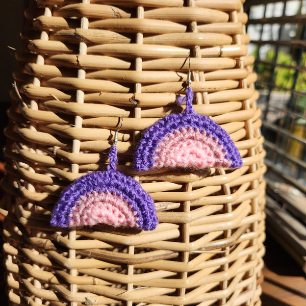 Rainbow Crochet Earrings