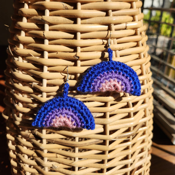 Rainbow Crochet Earrings