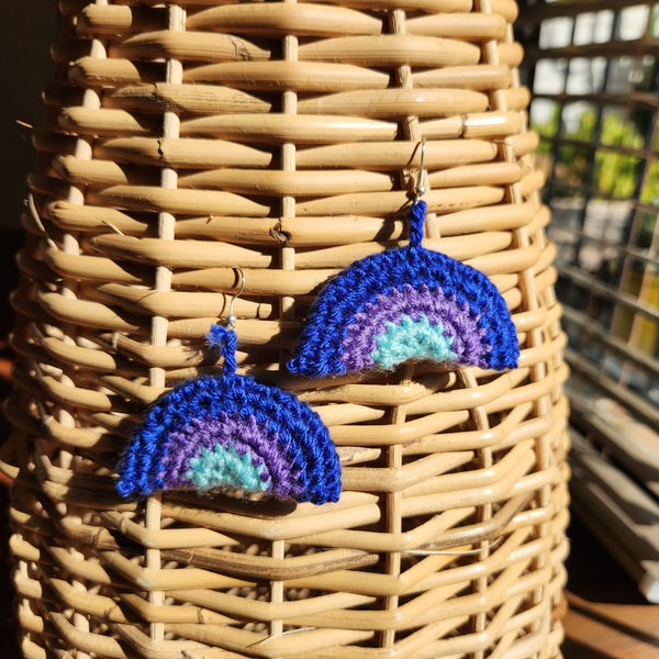 Rainbow Crochet Earrings