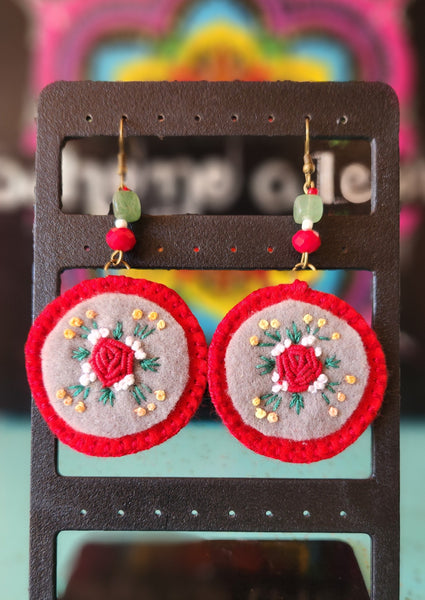 Bohemian Embroidered Earrings