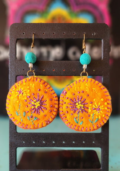 Bohemian Embroidered Earrings