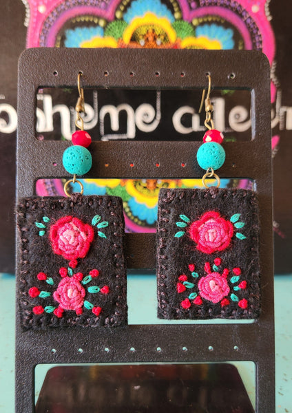 Bohemian Embroidered Earrings