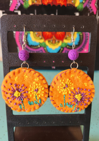 Bohemian Embroidered Earrings