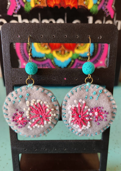 Bohemian Embroidered Earrings