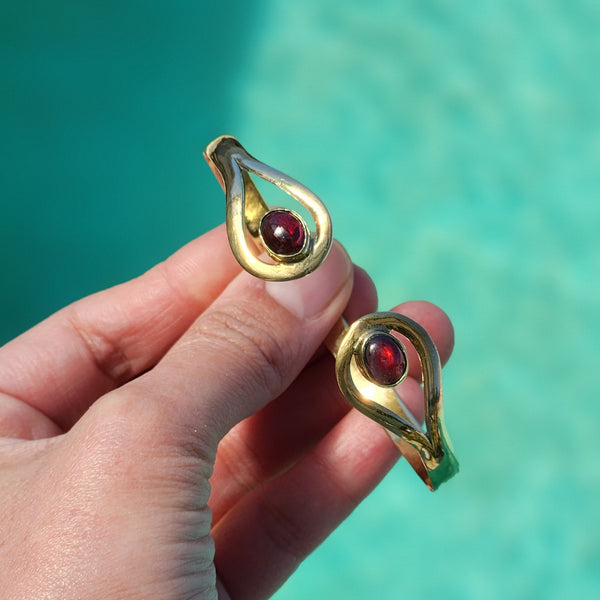 Brass Bangles with Gemstones