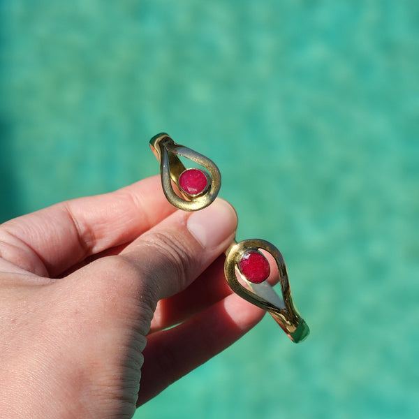 Brass Bangles with Gemstones