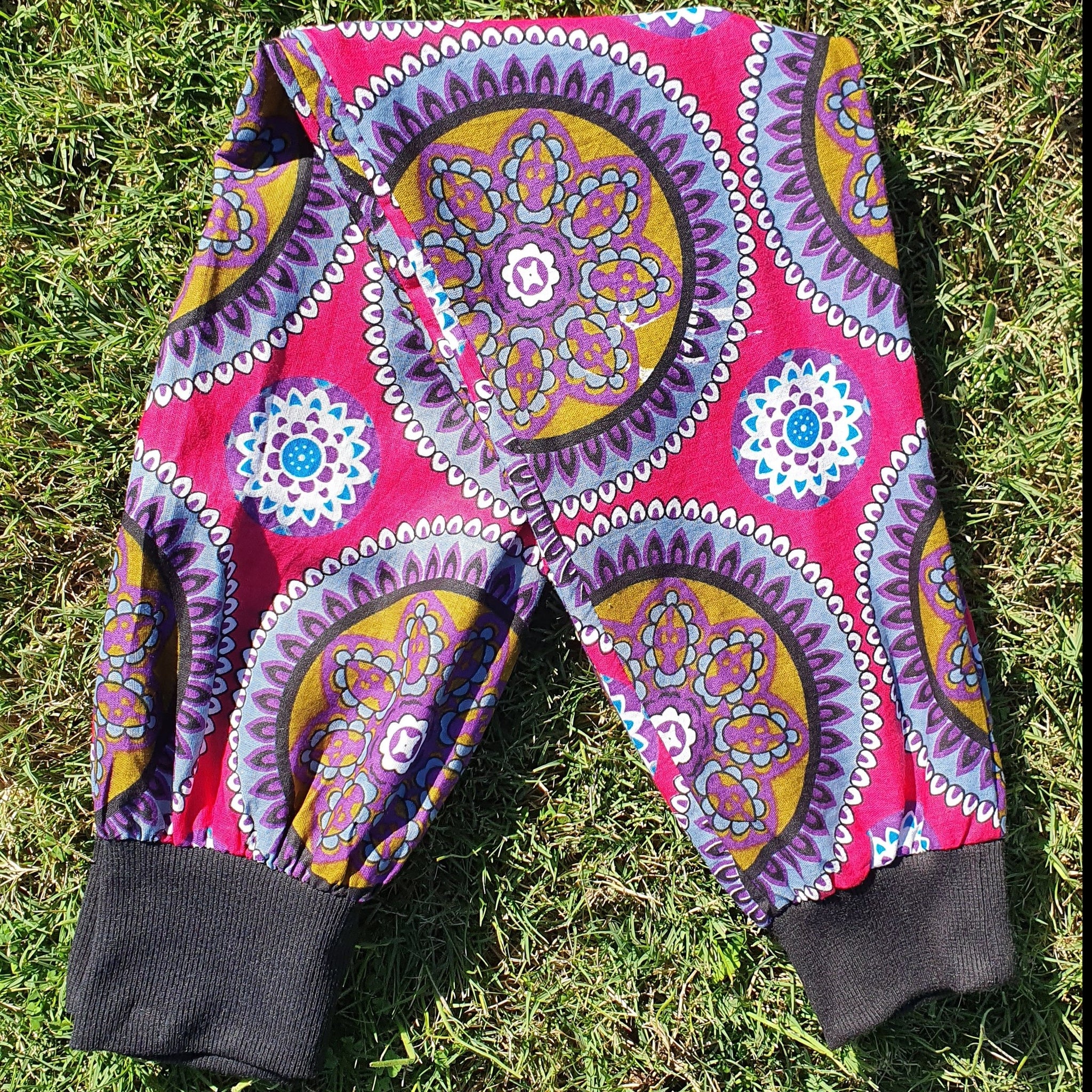 Boho Kid Pants 4 - 5 Years - Fuchsia Mandala