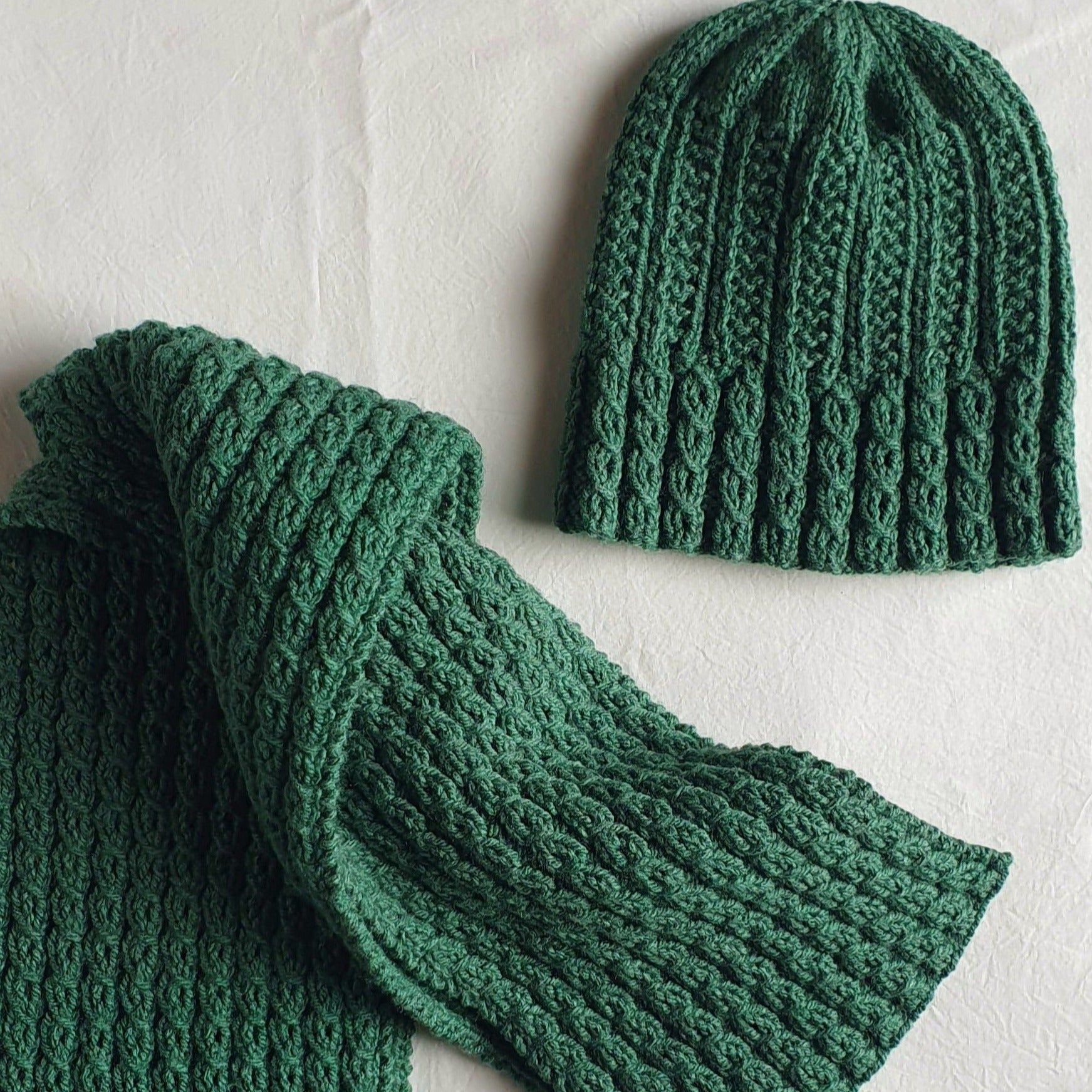 Beanie & Scarf Set - Green