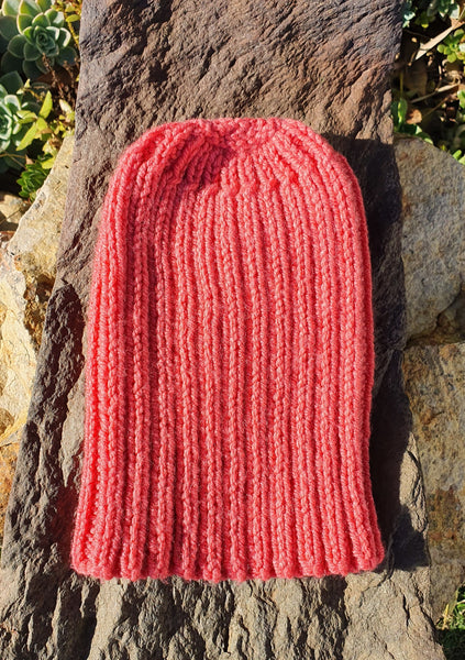 Beanie - Rib Coral