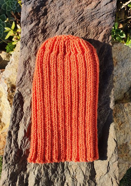 Beanie - Rib Orange