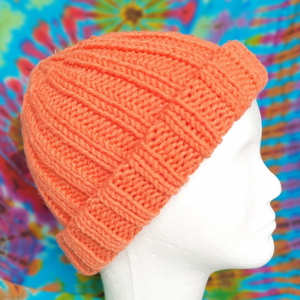 Beanie - Rib Orange