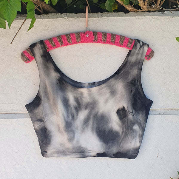 Cloudy Crop Top - Black