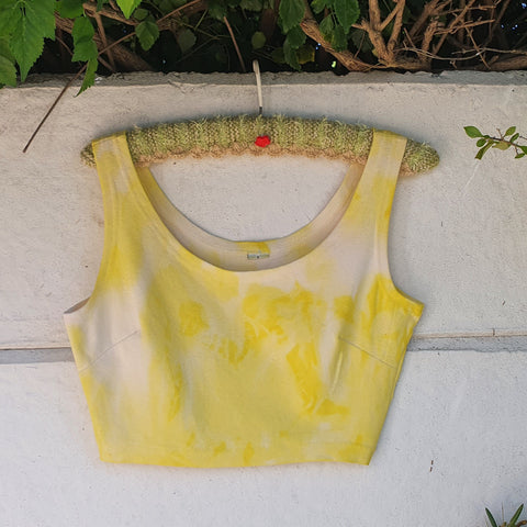 Cloudy Crop Top - Yellow