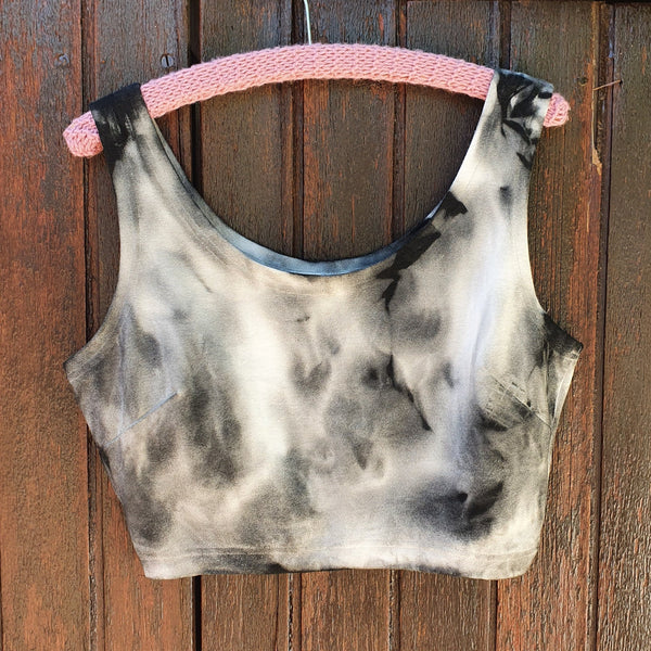 Cloudy Crop Top - Black