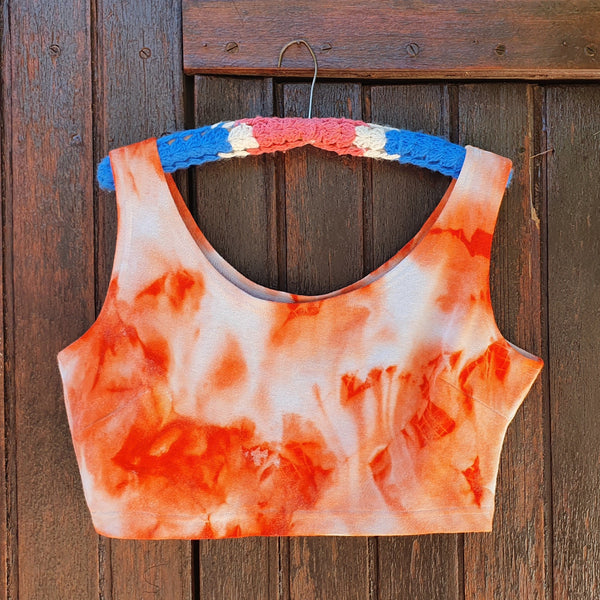 Cloudy Crop Top - Orange