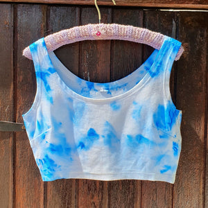 Cloudy Crop Top - Blue