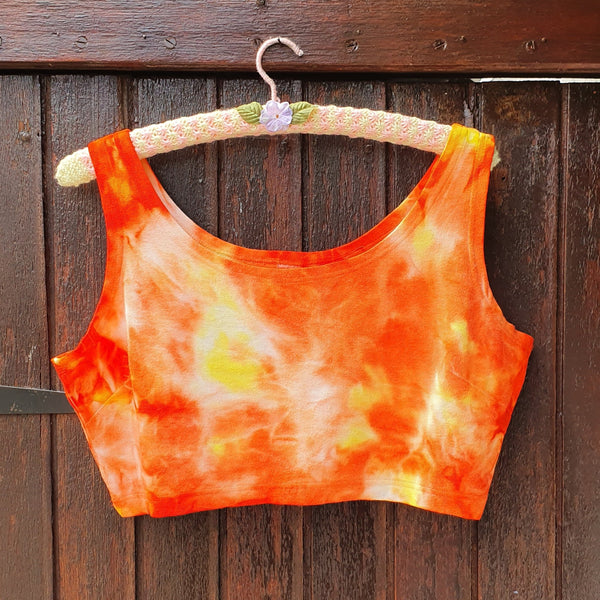 Cloudy Crop Top - Orange